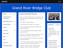 Tablet Screenshot of grandriverbridgeclub.com